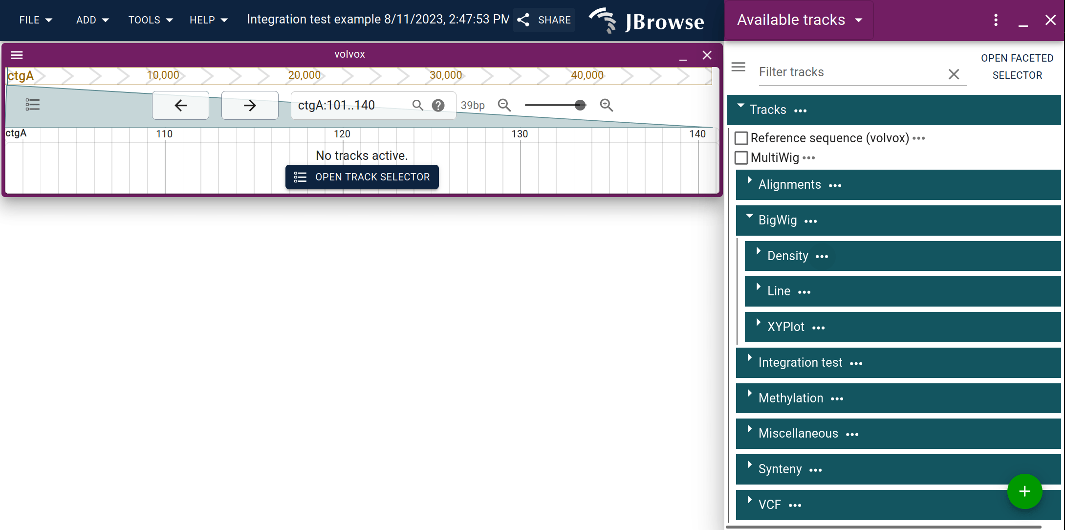 Example showing all the sub-categories collapsed. This can be useful to show all the sub-categories that are available without hiding them